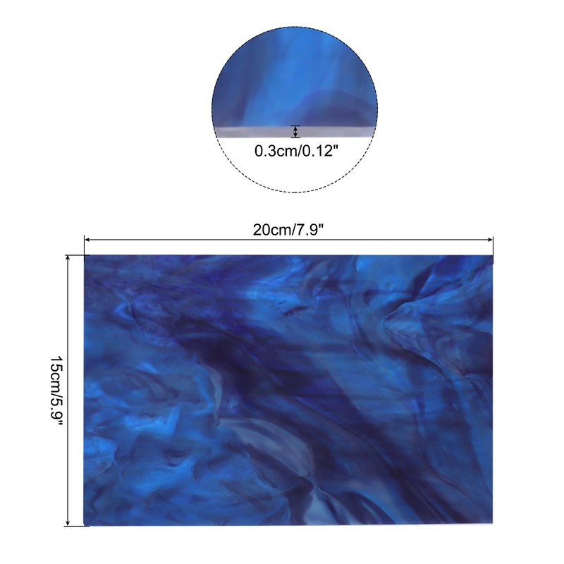 MECCANIXITY Stained Glass Sheet Mosaic Tile 7.9 Inch x 5.9