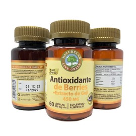 ANTIOXIDANTE DE BERRIES + EXTRACTO DE GOJI 60 CAPS SUPLEMENTO NATURELAB