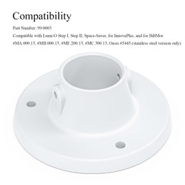 ANTOBLE Pool Ladder Deck Flange to Mount for InnovaPlas Above Ground Swimming Pool Ladder for Lumi O 99.0003, 2 in Deck Flange Swimming Pool Ladder Replacement Part Assembly Accessory, 1 Pack