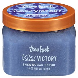 Tree Hut Violet Victory Shea Sugar Scrub, Exfoliating, Hydrating & Moisturizing Body Scrub with Shea Butter & Natural Oils, Smooth & Soften Skin, Polishing Exfoliant for Radiant Skin, 18 oz