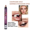 Metallic Eyeliner,Pearlescent Brown Creamy Bronze Glitter Eyeshadow Pencil,Champagne Gold Shimmer