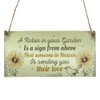 Second Ave Robin in Your Garden Memorial Remembrance Wooden Hanging