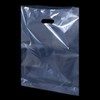 50 Clear Plastic Carrier Bag with Patch Handle - 10''X