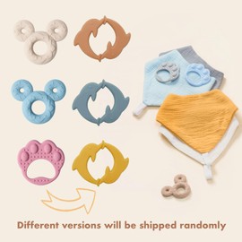 COOROBIN Baby Bandana Drool Bibs 6-Pack 100% Cotton Baby Bibs with Teether, Soft & Absorbent Teething Essentials for Newborn Boys and Girls