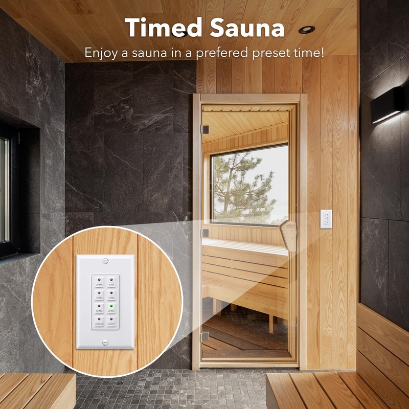 BN-LINK Countdown Digital Wall Timer Switch for Exhaust Fan with