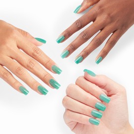 OPI xPRESS/ON Press on Nails, 'Make Em Jelly Collection, 30 Pcs Reusable False Nails with up to 14 Days of Wear, All Teal, All Shade