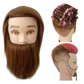 Mannequin Head Human Hair, Hair Mannequin Head Practice Kit, Barber Mannequin Head Male