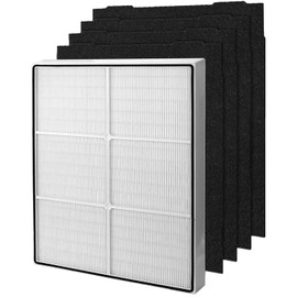 CHAMONNY AP510 & AP450 Filter Replacement, Compatible with Whirlpool Whispure 1183054K 8171434K AP450 AP510 AP300 AP350 WP500 WP1000 Air Purifier (1 HEPA Filter +4 Pre-filter)