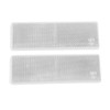 uxcell 2pcs White Plastic Reflective Plate Adhesive Reflector Universal 145mm