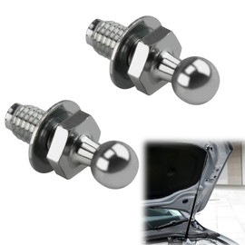 Pack of 2 M8 ball pins, ball bolts, reinforced ball pins for gas struts, stainless steel ball bolts M8, 10 mm ball head, for tailgates and bonnets in cars and shipbuilding