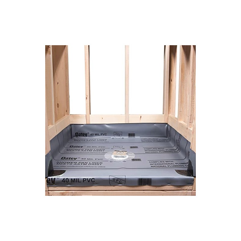 Oatey PVC Shower Pan Liner Kit Gray 5' x 6'