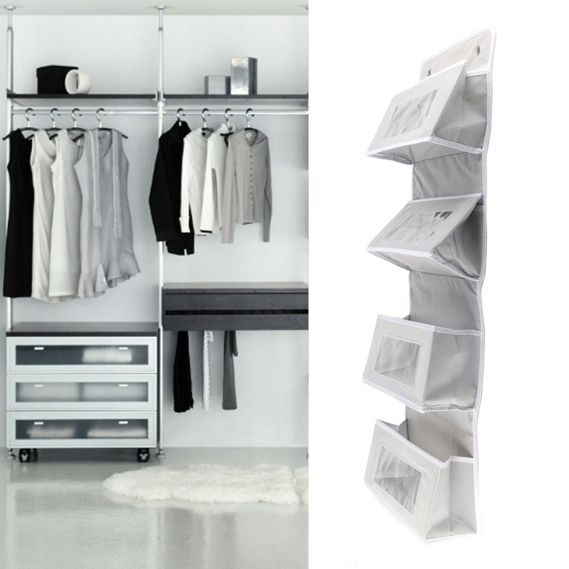 Over Door Organizer 4 Tiers Sturdy Widened Hook Nonwovens Widely