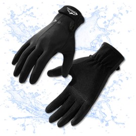 solunaterra Diving Gloves Marine Robe Snorkeling Fishing Gloves Anti-Slip Unisex (Black, M)