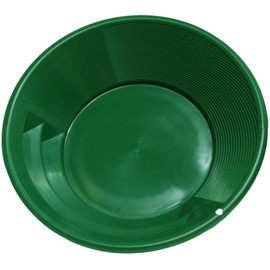 Sluice Fox Gold Pan with Vanishing Riffle Set; batea para oro Spiral Gold Finishing pan; Gold Rush Prospecting Supplies for Your Gold panning kit Green 11"