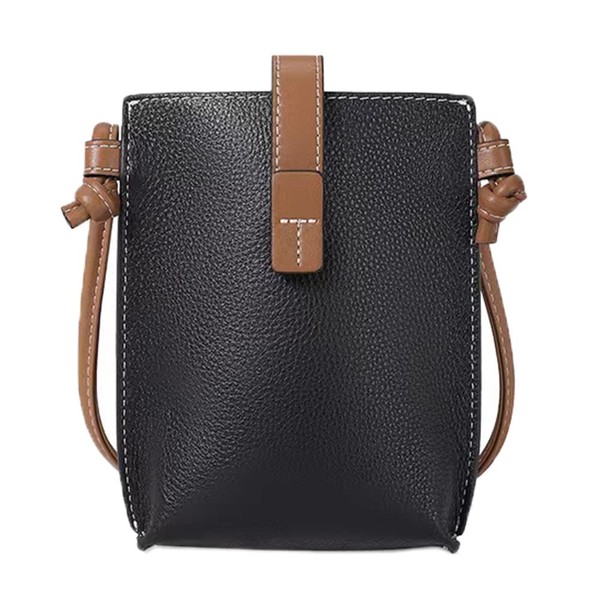 LEOLEO Shoulder Bag, Genuine Leather, Adjustable Length, Smartphone Pouch, Women's,