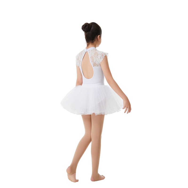 Frola Girls' Ultra Soft Stirrup Dance Tights,Suntan,4-6 Years