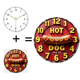 30x30cm Round Wall Clock Highly Recommended by Professional Interior Stylistssheet size: 12 in, color: White