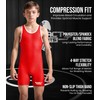 Exxact Sports Plain Youth Wrestling Singlet For Boys, Premium Powerlifting