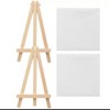 None 2 Sets Canvas Mini Easel Stand Decorative Child Student