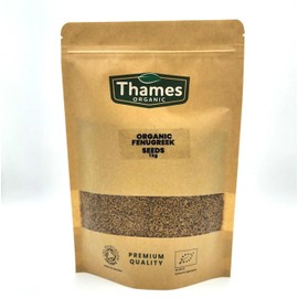 Organic Fenugreek Seeds 1kg, Certified Organic, Non-GMO, Vegan, No Additives, No Preservatives, Resealable Bag by Thames Organic 1kg