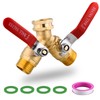 SNUTUYA Solid Brass Garden Hose Splitter 2 Way Heavy Duty,