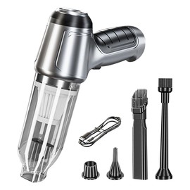 Handstaubsauger, 120W Hohe Leistung 9000Pa Saugkraft, Tragbarer Wiederaufladbarer Leichter Mini Kabelloser Staubsauger, USB Autostaubsauger für Tierhaare Zuhause Büro Auto Küche Schwarz