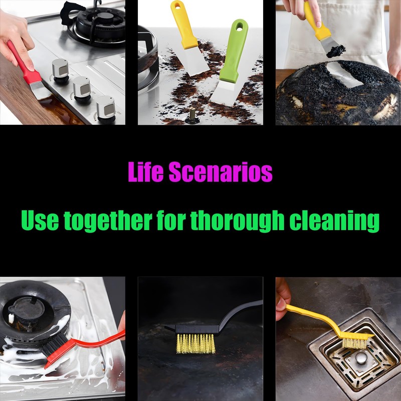 JXPXJMY 5PCS Cleaning Tool Set Including 2 Scrapers and 3