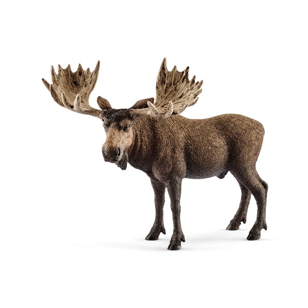 SCHLEICH Wild Life Moose Bull Educational Figurine for Kids Ages 3-8