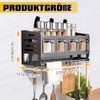 Spice Rack with Spice Boxes, Kitchen Shelf Wall with Kitchen