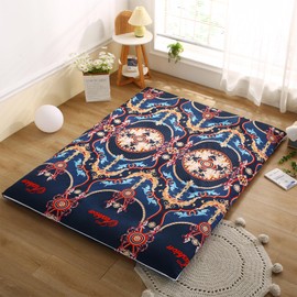 Futon Slipcovers Twin Size, Dustproof Cover -Skin Machine Washable, Twin Mattress Fitted Sheet with Zipper Japanese Futon Mattress Cover Dust Cover Replacement Set Futon Floor Mattress Cover (G, Twin)