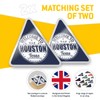 2 x Triangle Stickers 10 cm - Welcome to Houston