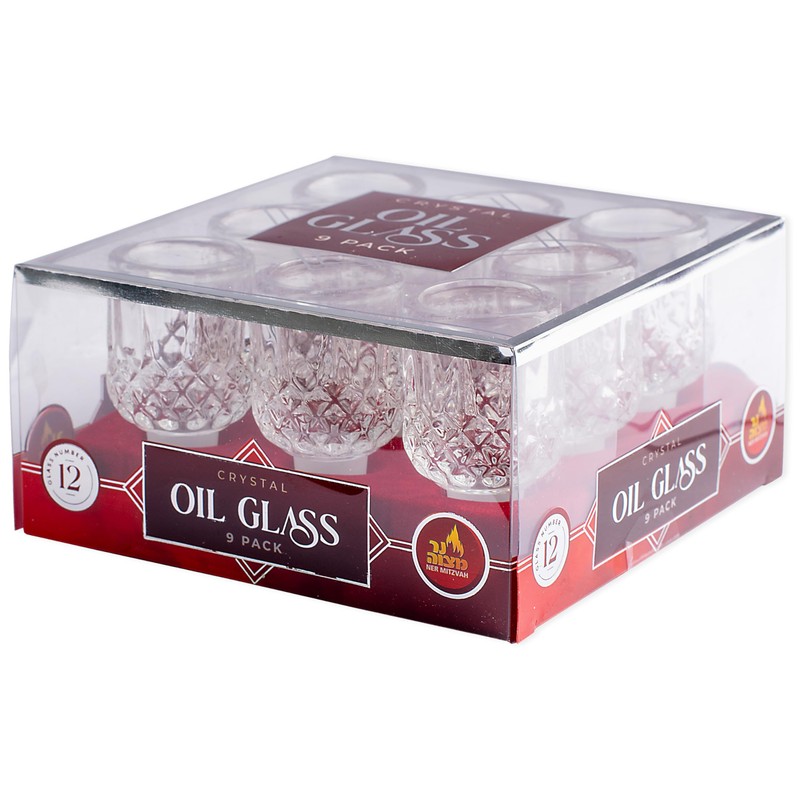 Hanukkah Menorah Oil Cups – Crystal Elegant Holders for Chanukah