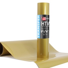 V2 Pro Gold Metallic Heat Transfer Vinyl Film 12 Inch x 36 Inch HTV Roll