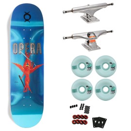 Opera Professional Complete Skateboard Fardell Sword 8.7" x 32.63" with Independent Trucks, Snot Wheels, ABEC 5 Bearings, Hardware, and Griptape - Ready to Assemble