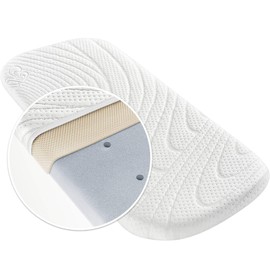 Alvi Matratze für Kinderwagen, Babytragetasche, Tencel® Dry - 75 x 33 cm, Bezug mit Feuchtigkeitsschutz, vertikale Luftkanäle, 3D-Luftkissen, antiallergisch, schadstofffrei
