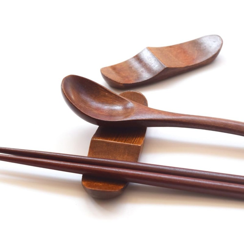 Wood Chopstick Rest - Cute Chopstick Holder for Spoons,Forks, Chopsticks,Tabletware,