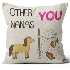 M-Qizi Nana Grandma Pillow Covers 18x18 - Funny Nana Gifts from Grandkids, Grandma Present, Special Nana Birthday Gifts, Best Nana Gifts