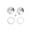 SILVERETTE The Original Silver Nursing Cups with O-Feel Silicon Ring