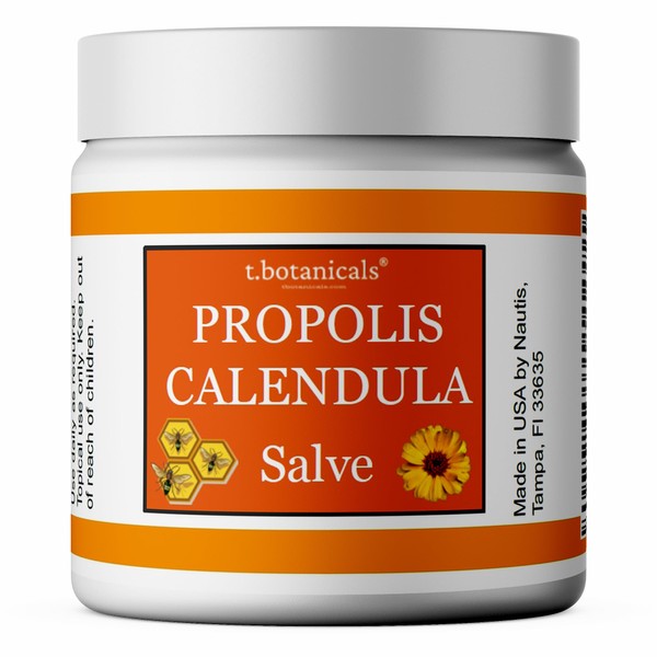 Propolis Calendula Salve, Skin Soothing Balm, Herbal Moisturizer Ointment, Made