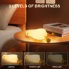 Ocegaoem Duck Night Light, Lying Flat Silicone LED Lamp, Dimmable