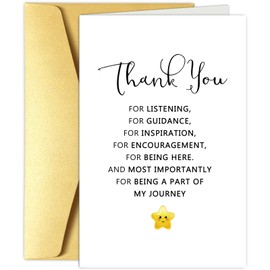 Obbyidk Thank You Card for Friend Family, Appreciation Card for Teacher Mentor Boss, Thank You for Being A Part of My Journey