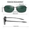 FONHCOO Polarized Sports Sunglasses UV Protection for Men Women Rimless