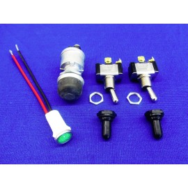 Unbranded/Generic Lot Fits Lincoln Welder Sa 200 Toggle Switch W/ APM Boots Green Oil Light