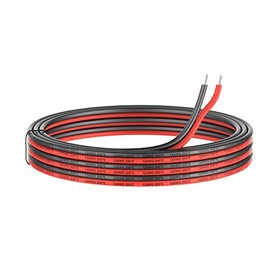 12awg Silicone Electrical Wire 2 Core Wire 20ft [Black 10ft Red 10ft] 12 Gauge Soft and Flexible Hook Up Oxygen Free Strands Tinned Copper Wire