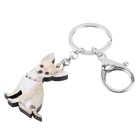 NEWEI Acrylic Dog Keychain Keychain for Women Girls Cute Dog Keychains Gifs, Chihuahua