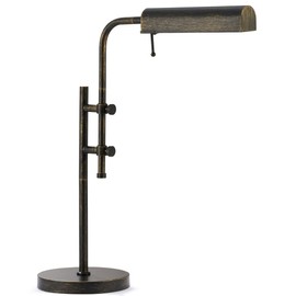 VONLUCE Rustic Desk Lamp, Adjustable Industrial Style Metal Table Lamp, 3 Color Temperatures LED Reading Lamp for Living Room Bedroom Office, Antique Black