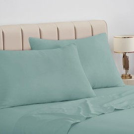 Aisbo Pillow Cases 2 Pack - Sage Green Standard 50x75 cm Pillowcases Set of 2, Soft Pair of Microfiber Plain House wife Pillow Cover with Envelope Closure