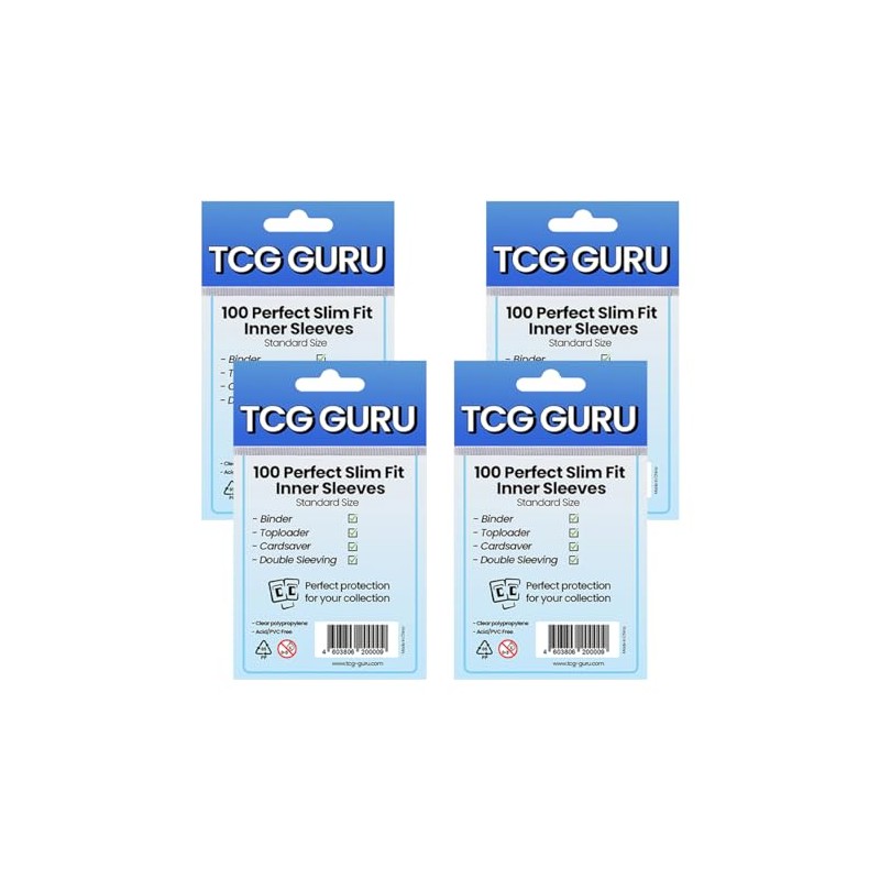 4x100 TCG Guru Perfect Size Fit Inner Sleeves Standard Size