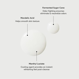 Naturium The Energizer Body Wash, Cooling & Refreshing Formula with Mandelic Acid, Deeply Cleanses & Neutralizes Body Odor, 16.9 oz