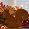 Rostikal Autumn decorative squirrel figure made of metal, rust garden